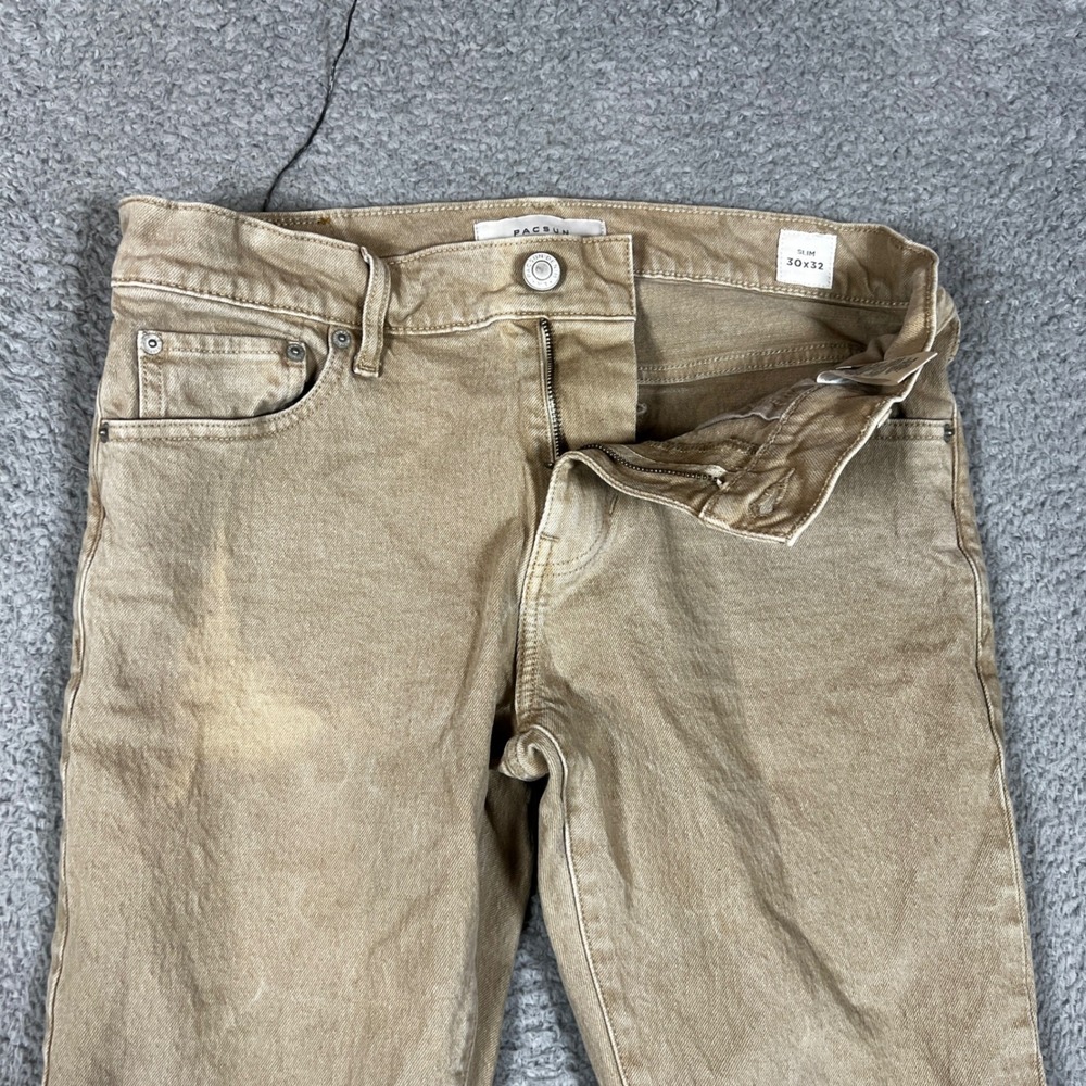 PacSun Slim‎ Jeans Mens 30x32 Tan Excellent Denim Pants Business Formal Casual